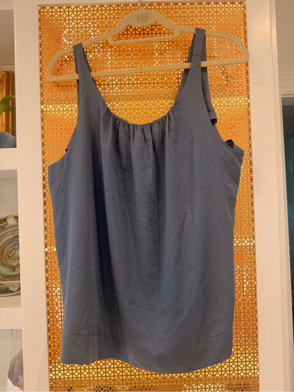 Haven Well Within Scoop Neck Tank Top in Slate Blue 100% Tencel NWT! XL